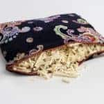 Zirbenkissen klein schwarz mit Muster