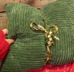 Xmas-WeihnachtsZirbenkissen 40x40cm grün und kuschelig ...